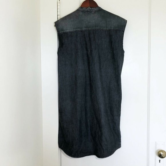 The Kooples Denim Gray Washed Dress - Picture 12 of 15